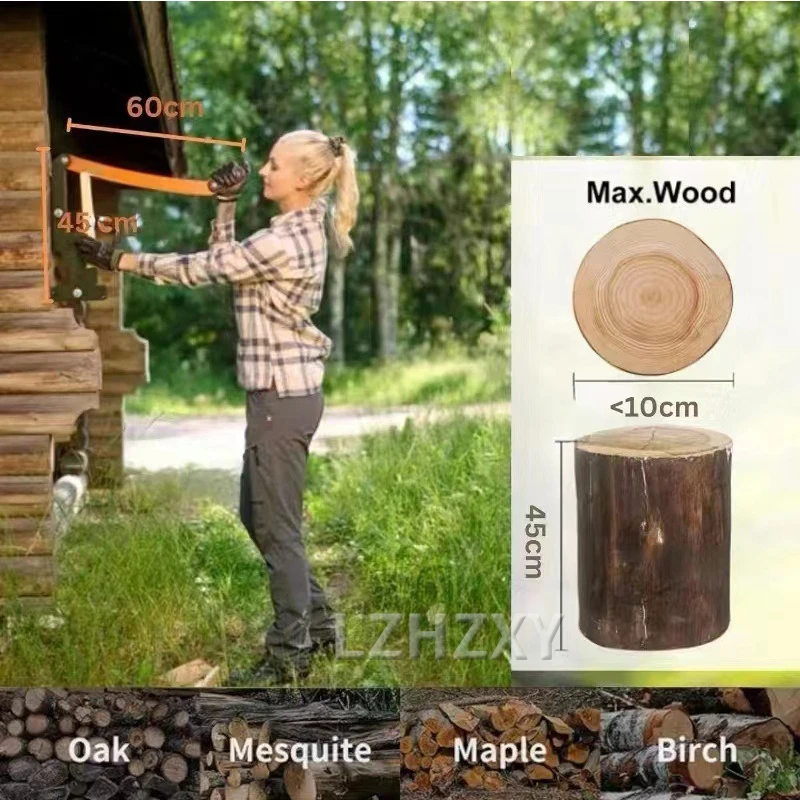 Wall Mounted Kindling Splitter Firewood Kindling Splitter Portable Manual Fire Wood Firewood Cutter