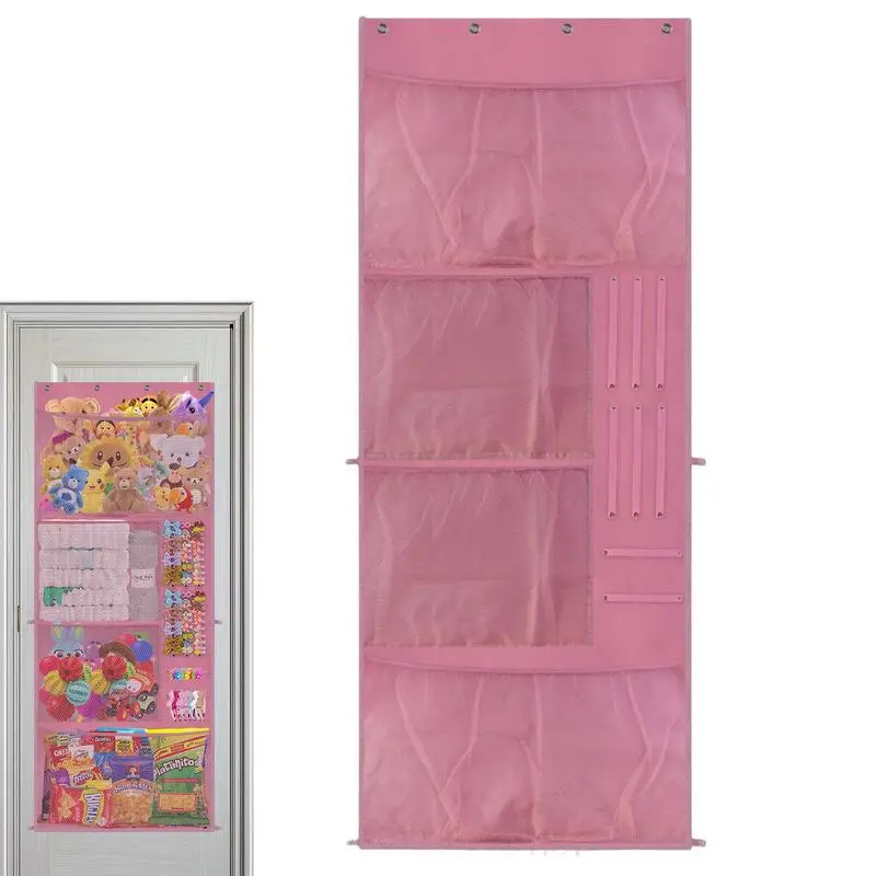 

Over Door Organizer For Stuffed Animals Plush Toy Organizer With Mesh Net Pockets Toy Storage Organizer For Kids Accessories