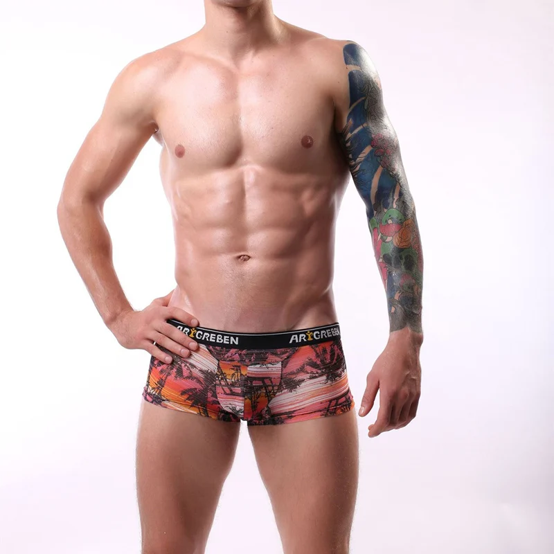 New Soft Breathable Ice Silk Mesh boxers Hombre Home Wear Hommes Sexy Underwear men Boxers Solid Comfortable Shorts 6