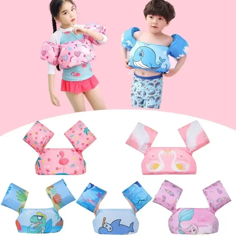 

Kids Swim Vest with Arm Floaties - Adjustable and Cute Cartoon Design