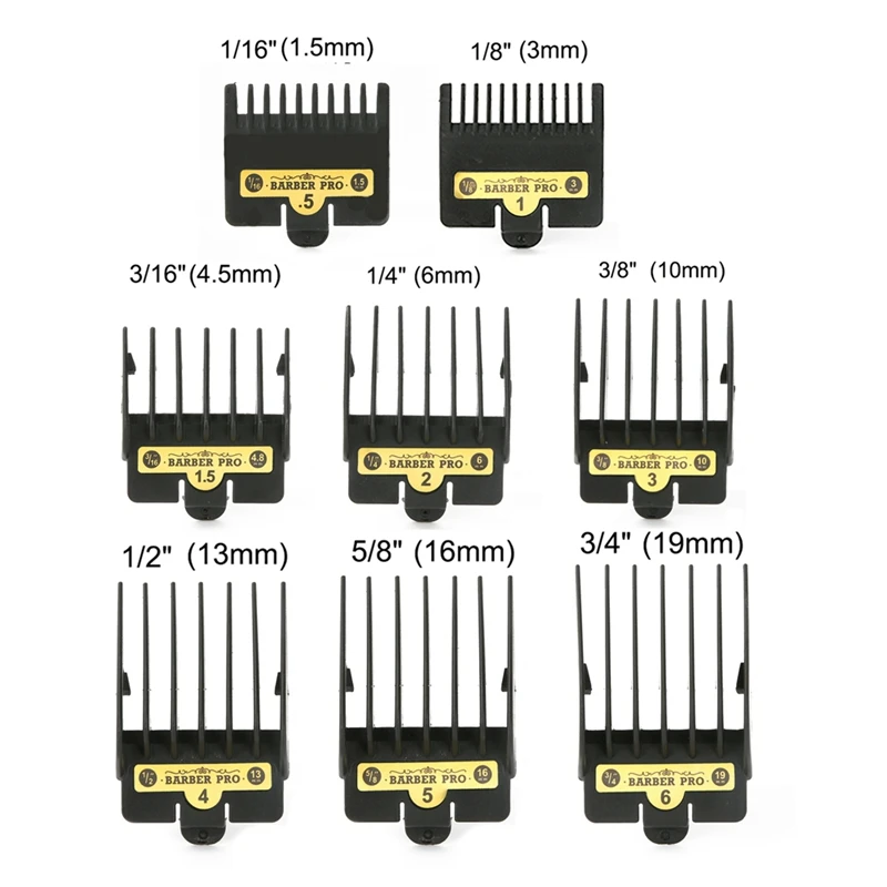 Premium Clipper Guards For Babyliss Barberology FX825, FX870, FX880, And FX673 Clippers,Trimmer Replacement Guards