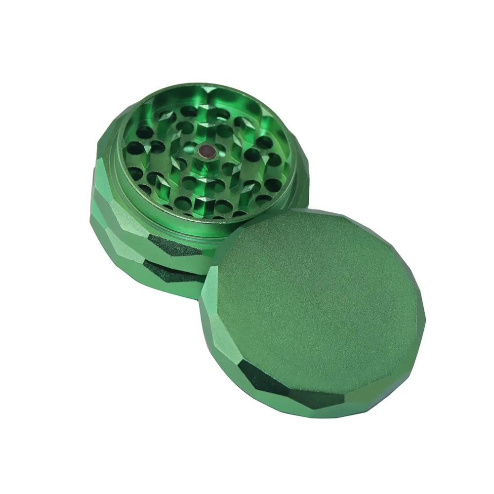 Personalized Diamond Shell, Metal Bright Aluminum Alloy Manual Grinder,3 Layers of 63mm Diameter Crusher, Easy to Grind Portabl 4
