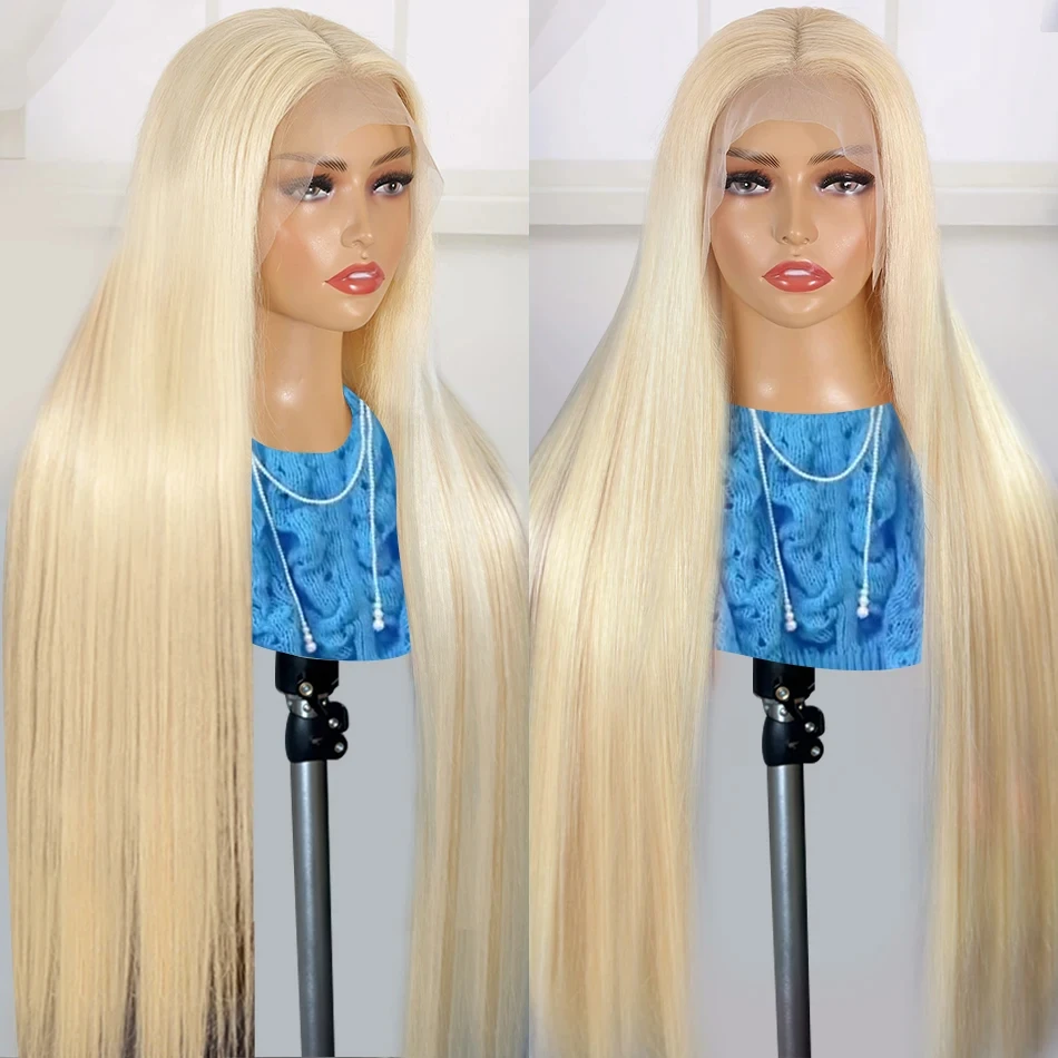 

13x6 Transparent Lace Front Human Hair Wig Color Preplucked 13x4 613 Bone Straight Honey Blonde Lace Frontal Wigs For Women