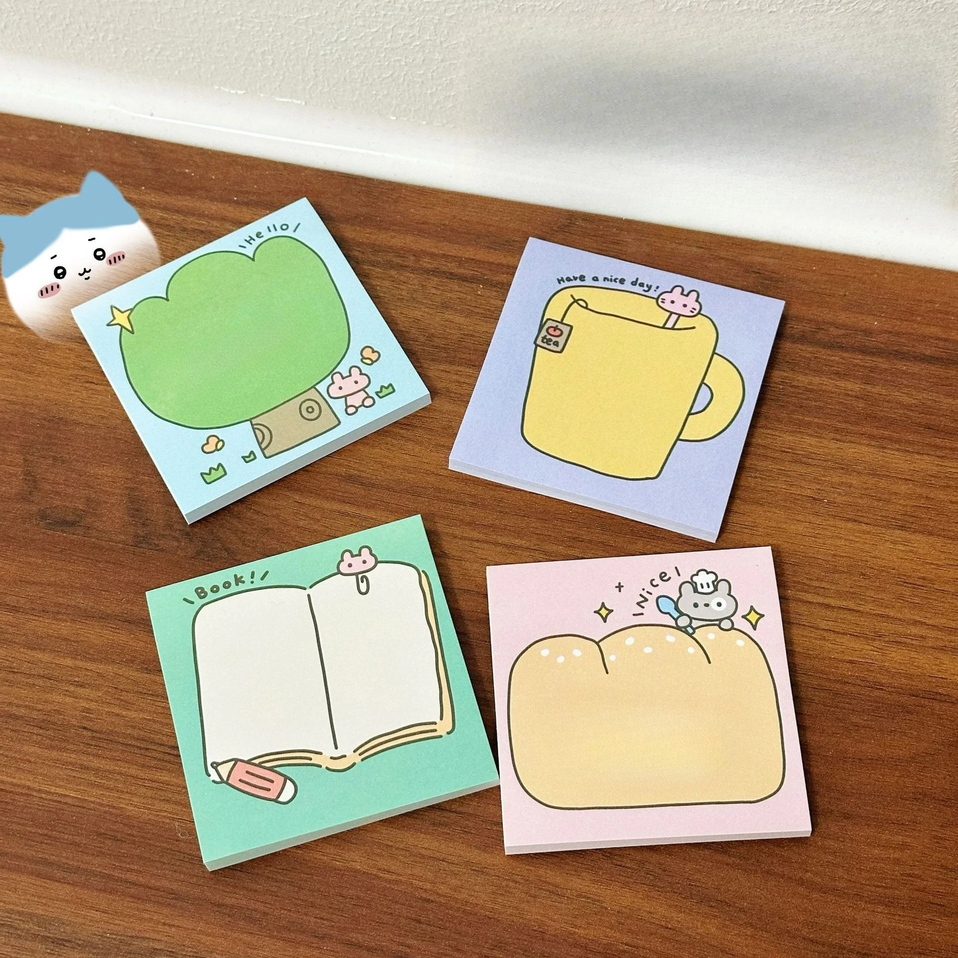 Cartoon-style Simple and Cute Sticky Notes - Decorative Stationery for Student Planners, Note-taking  (Adhesive Notepads) kawaii - 2