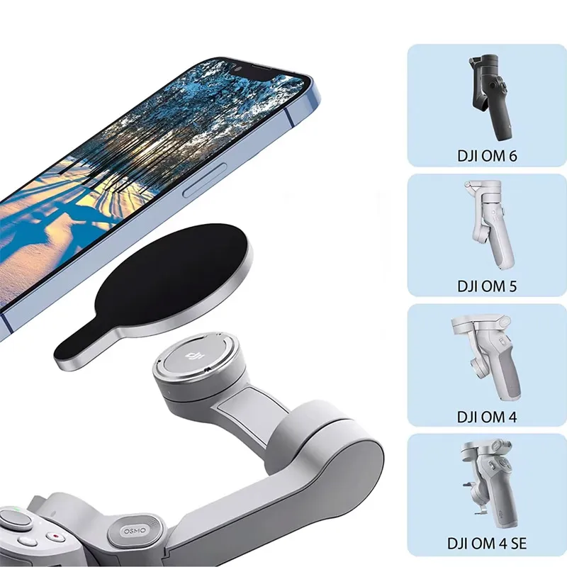 For DJI Magnetic Ring Phone Clamp Holder for Any Phone For DJI Osmo Gimbal Stabilizer Accessories for Magsafe OM7/OM7P/OM6/5/4SE/4 phone clamp holder