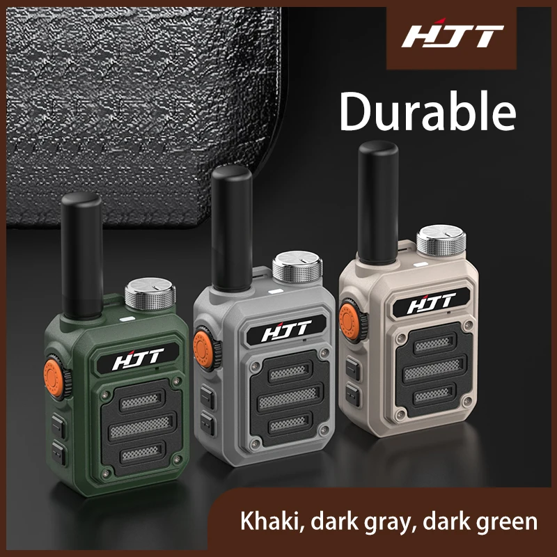 HJT 8W High Power Walkie Talkie 5km Two Way Radio One-key Frequency Matching Type C Walkie-talkie For Hunting Camping Trip 2