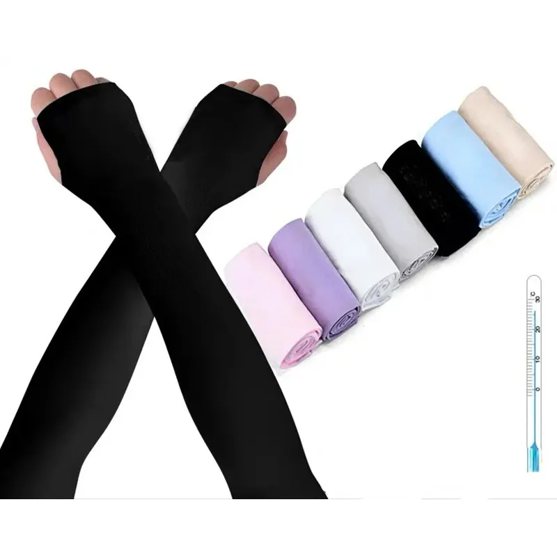 

1 Pair Ice Sleeve Men and Women Breathable UV-resistant High Elasticity Suitable for Cycling Fishing Running Driving Gloves
