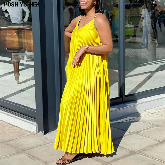 missguided yellow pleated maxi dress MISSGUIDED Yellow Chiffon Halter Neck Maxi DressMISSGUIDED