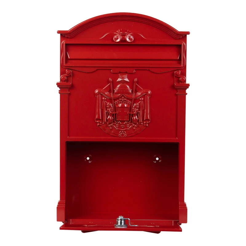 Wall Mounted Mailbox Locking Mailbox Wall Mount Locking Mailbox Vintage Lockable Metal Mailboxe Large Capacity Postbox Security Mail Letter Post Box Outdoor Mail Box