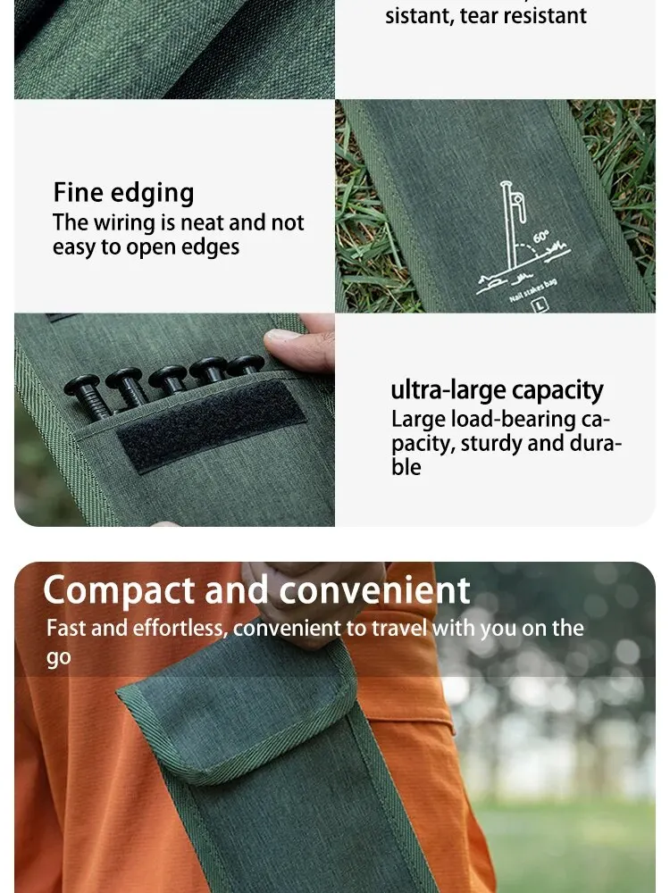 Outdoor Nagel Tasche Camping Kit Multifunktionale Nagel Lagerung Tasche Camping Oxford Tuch Große Zubehör Lagerung Tasche – Detail 4