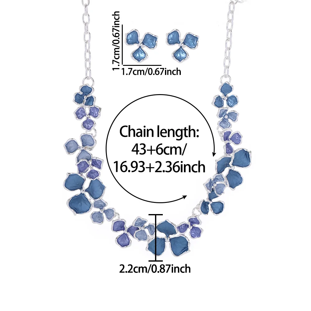 2024 Romantic Flowers Jewelry Sets Fashion Spring/Summer Earrings Necklace Set Mother's Day Gift Banquet Accessories for Women 2