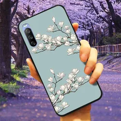 Cover per telefono in silicone morbido con rilievo 3D a forma di fiore