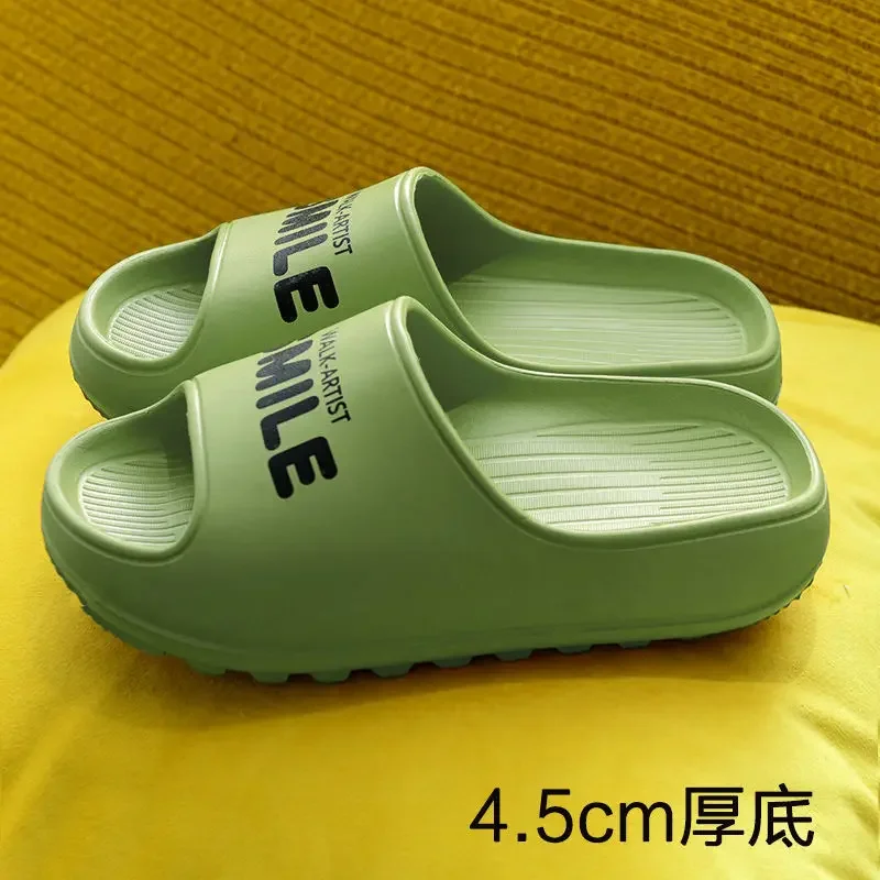 3.5cm Platform House Slippers - Unisex Memory Foam Slides for Indoor/Outdoor, Anti-Slip Silent Summer Sandals