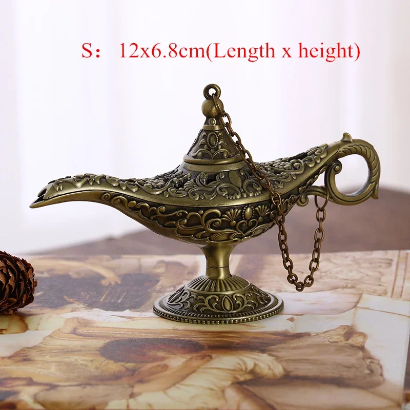 Vintage Legend Aladdin Lamp Magic Genie Wishing Ligh Tabletop Decor Crafts For Home Wedding Decoration Gift For Party Home Decor