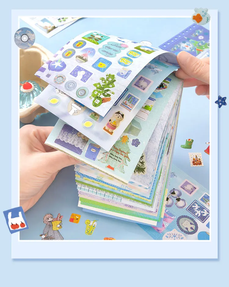 20 blätter/lot Kawaii Japanische Wunderbare Momente Serie Stanzen Spule Aufkleber Buch DIY Sammelalbum Schreibwaren Dekoration ﻿ Kit – Detail 13