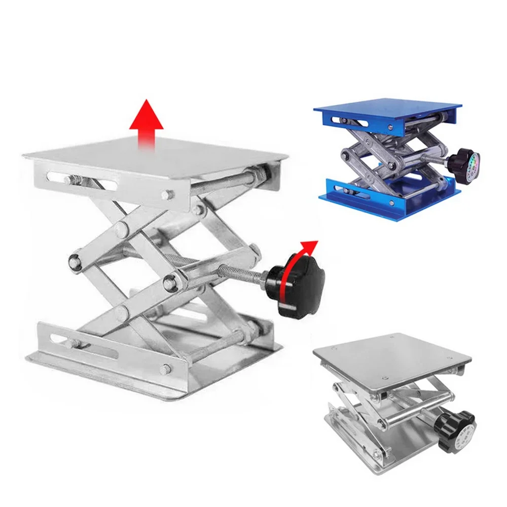 Lift Table 4'x4' Lab Plate Jack Scissor Stand Platform Router Workbench Table Woodworking Lift Laboratory Carpentry Tools