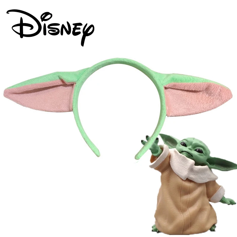 DisneyBabyYodaHeadbandPlushHairAccessoriesAnimeFigureStarWars