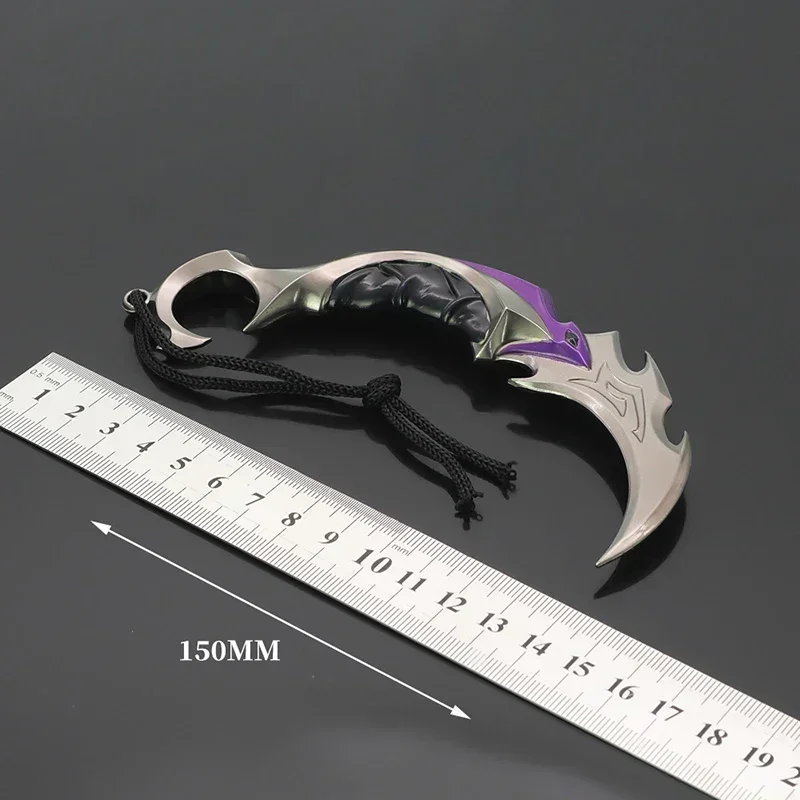 Valorant Weapon Melee Reaver Karambit Knife 15cm Metal Game Peripheral katana samurai Sword Uncut Blade Ornaments Gift Toys Boys 6