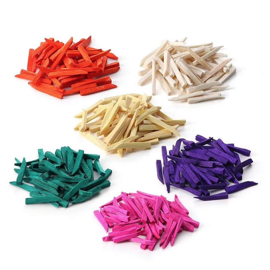 300 Piezas/Juego de Cuñas Dentales Desechables de Madera Contorneadas para Restauración Interdental, Materiales de Odont
