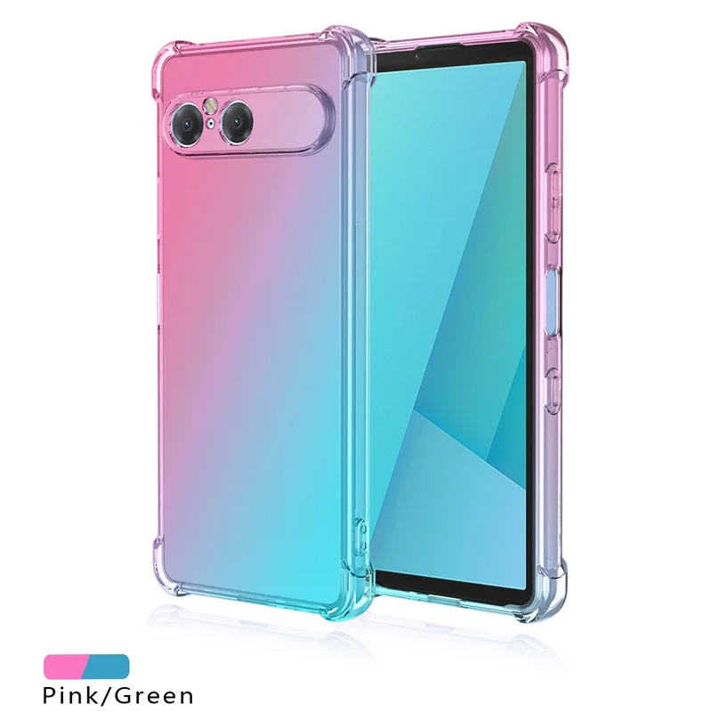 Rainbow Ultra Thin Shockproof Gradient Case - Four-Corner Silicone Soft Cover
