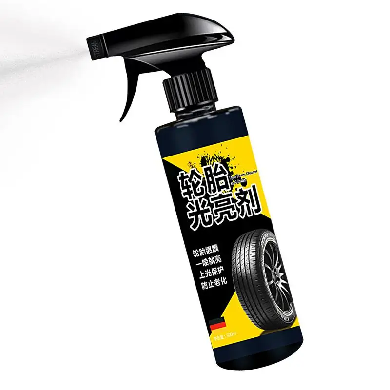 

Wet Tire Shine Spray 500ml Wet Tire Dressing Spray Easy To Apply Spray User Friendly Solution With UV Protection For Precise