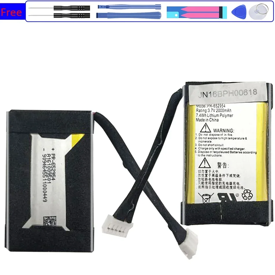 Batteria Altoparlante Pr-652954 2000Mah Per Altoparlante Jbl Flip 2 Flip Ii 2014