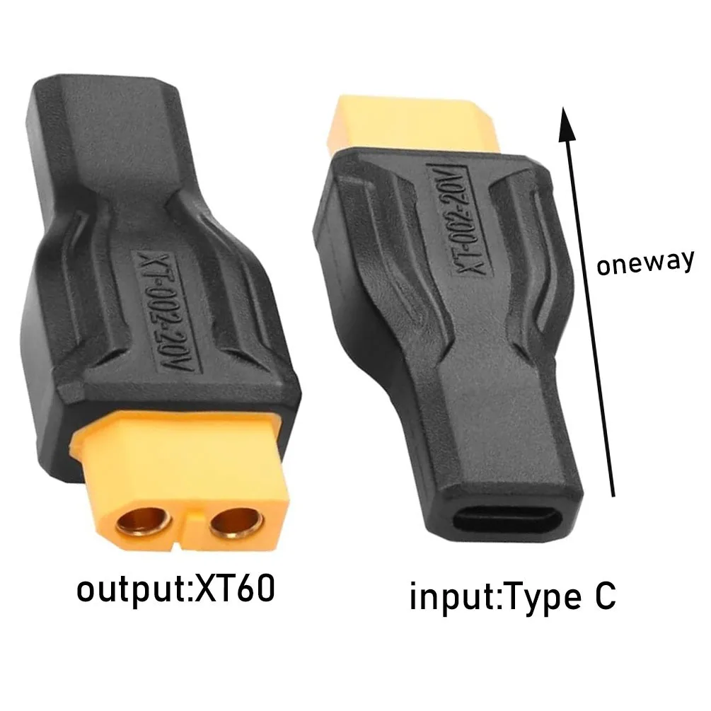 Lot de 2 adaptateurs Type-C vers XT60 pour charge rapide drone FPV RC