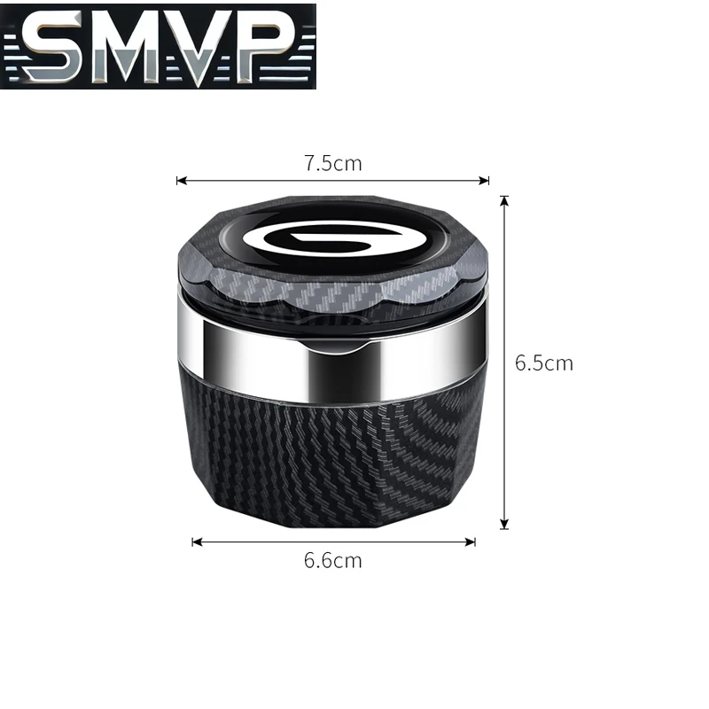 자동차 재떨이에 적합 Trumpchi GAC GS8 2019-2023 휴대용 Led 자동차 컵 홀더 자동 재떨이 담배 홀더 상자 인테리어 Accessori
