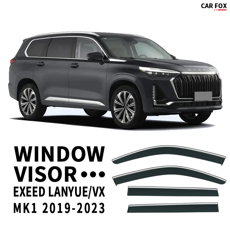 

For Exeed Lanyue VX MK1 2019-2023 Plastic Window Visor Vent Shades Sun Rain Deflector Guard For Exeed Lanyue VX MK1 2019-2023
