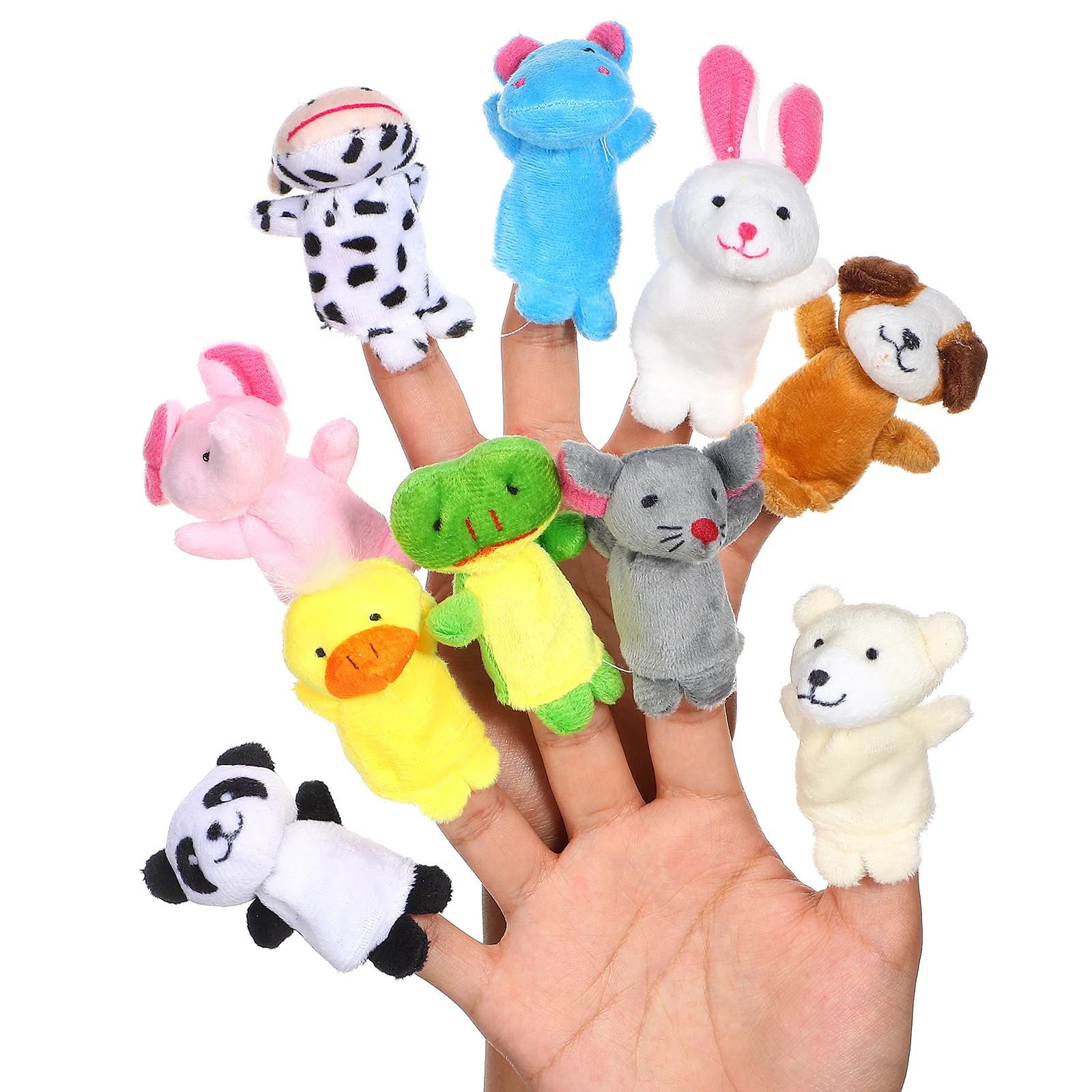

10 Pcs Finger Puppet Prop Kids Educational Toys Dolls Animal Puppets Hand
