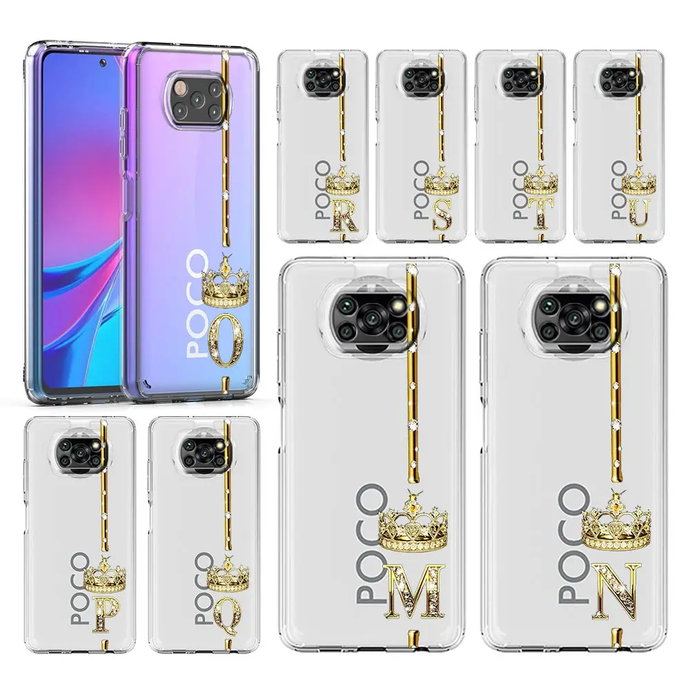 Diamond Crown Letter Phone Case with 5G Cover Compatibility