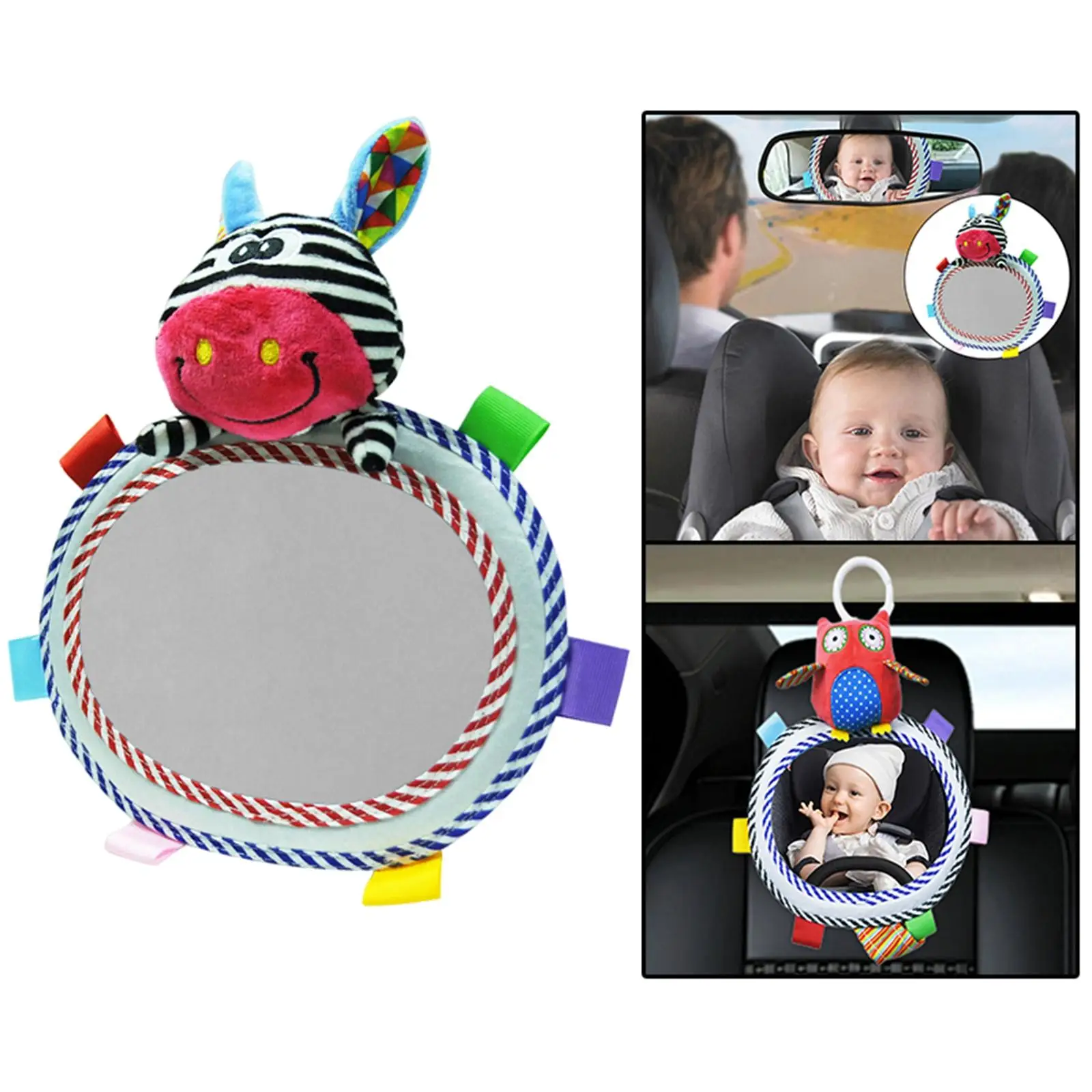 Car Rearview Mirror Car Baby Mirror Car Back Seat Mirror Safety View Mirror Adjustable Cute Rear Facing Mirrors Spot Infant For Child Kids Baby Toddler
