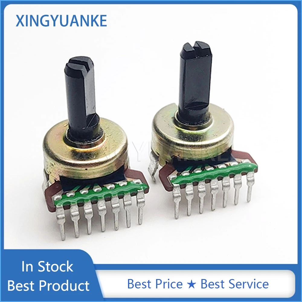 2PCS 7 Bent Foot Half Shaft Length 15MM 161 Rotary Potentiometer Dual A50K / A503 Dual Channel Amplifier Volume Potentiometer