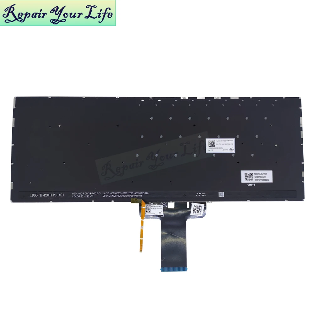 Teclado Retroiluminado Árabe Inglês para Asus Vivobook Tm420 Tm420ua Tm420ia Flip 14 Teclados do Portátil Ucraniano Retroiluminação Novo ua ui - Imagem 5