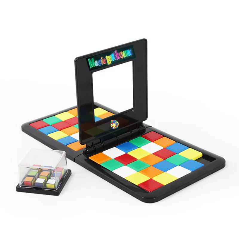 Children\'s Board Games Educational Toys Two People Battle Race Colorful Squares Jigsaw Puzzle Educational Toys For Children Gift