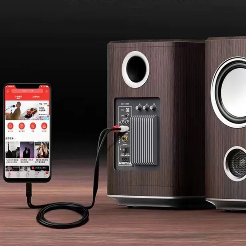 오디오 분배기 케이블 3.5mm 2 RCA 레드 화이트 잭 사운드 증폭기 기계용 범용 보조 연결 라인