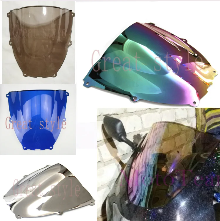 Double Bubble Windscreen Windshield Windshield For Yamaha YZF600R YZF Thundercat 1994-2007 (Dark Iridium