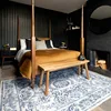 Gray Vintage Boho Rugs Large Non Slip Carpet Moroccan Rugs for Bedroom Dining Room Kitchen Classic Oriental Design Bedroom Rugs 3