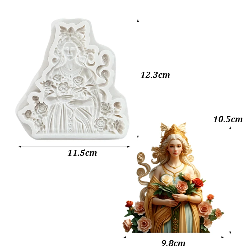 Blume Fee Engel Silikon Sugarcraft Form Harz Werkzeuge Cupcake Backform Fondant Kuchen Dekorieren Werkzeuge – Detail 8