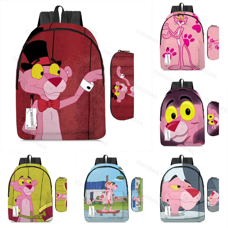Zaini A Tema Pantera Rosa Mochila De Viaje Per Zaini Studio Cancelleria Figure Anime Borse Per Libri Mochila