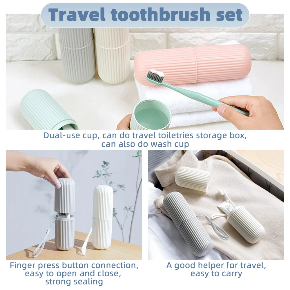 Travel Portable Toothbrush Holder Bathroom Toothpaste Cup Storage Case Organizer Travel Toiletries Storage Box toothbrush holder toothbrush case toothbrush storage box