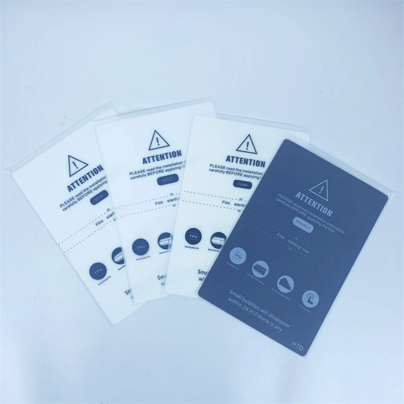 Vormir 50pcs TPU Privacy Hydorgel Film Sheets for iPhone 14 13 12 Pro Curved Screen Protector SS 890C Cut Machine HD Blue Films