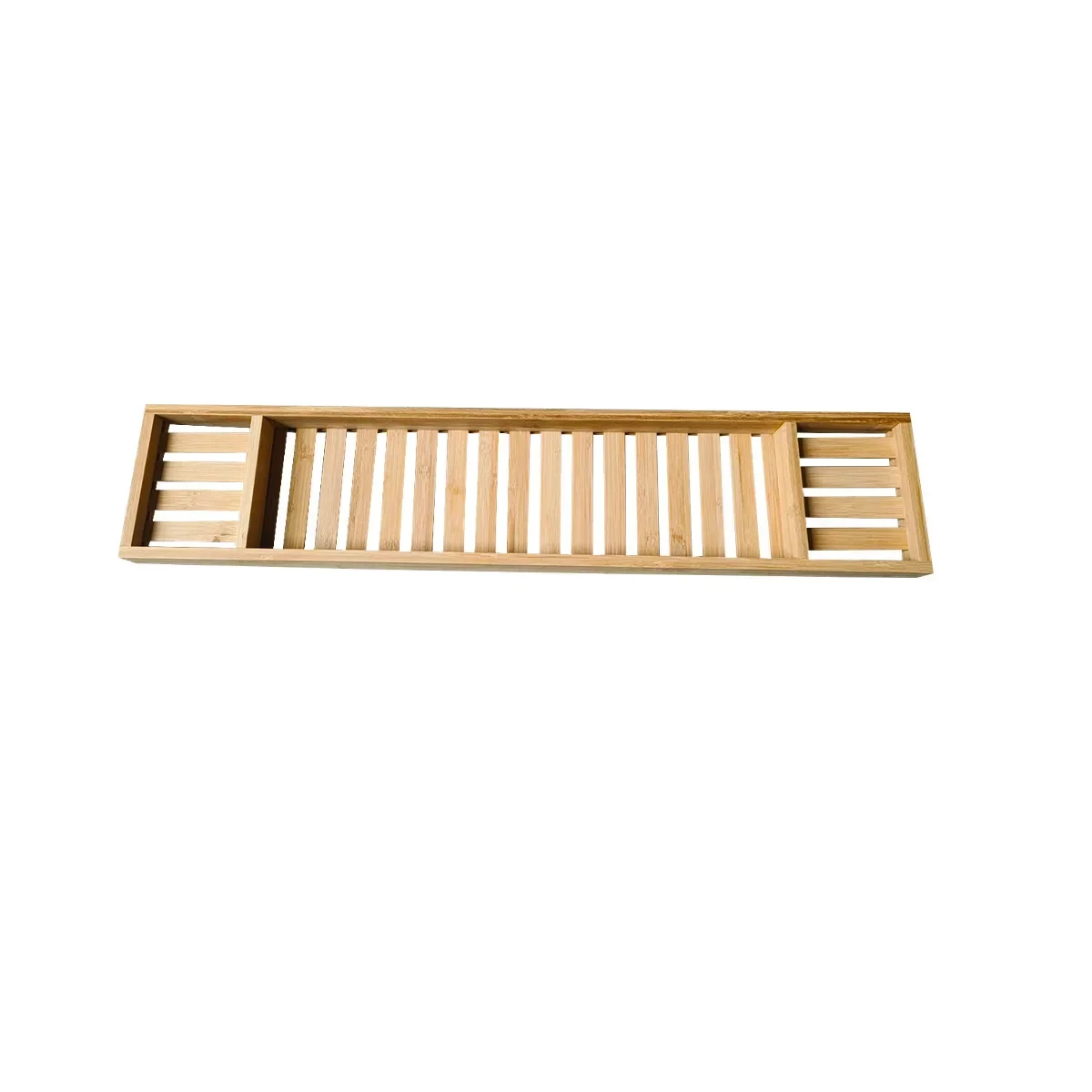 Bathtub Caddy Tray Bamboo Spa Caddy Organizer Soap Book Tablet Towel Holder Nonslip Bottom Bathtub