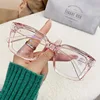 Vintage Oversize Computer Glasses Frame Women Men Anti Blue Light Square Clear Eyewear Blocking Glasses Full Frame Plain Glasses 3