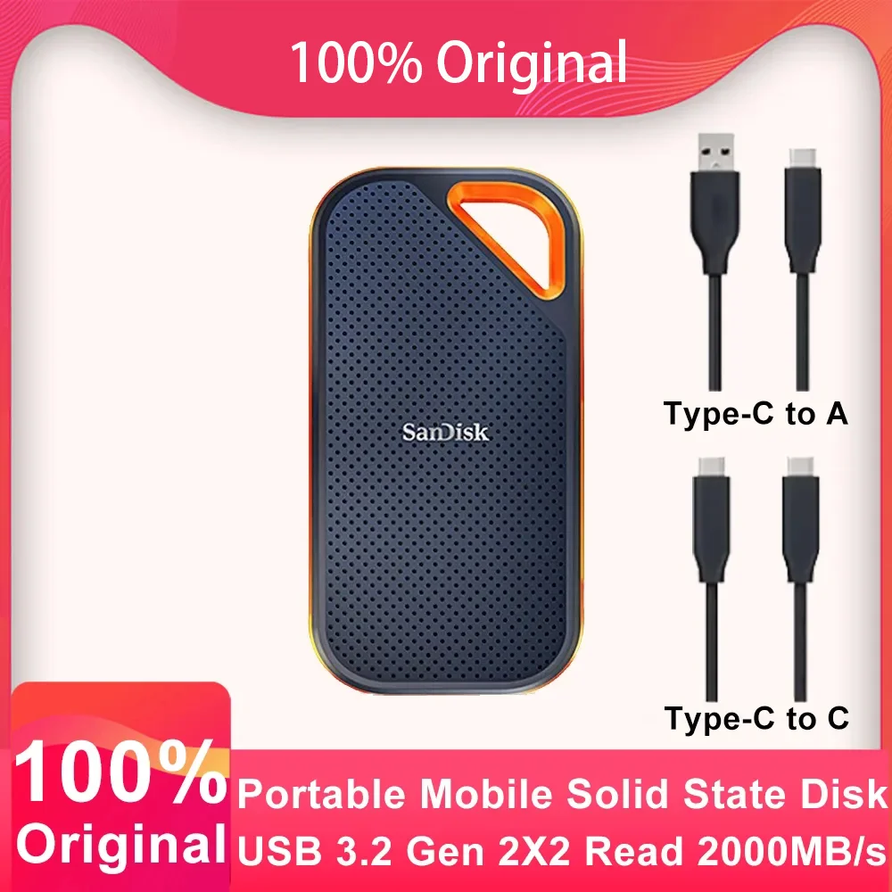 Sandisk Extreme Pro E81 USB 3,2 Gen 2x2 1TB Typ A C tragbares 