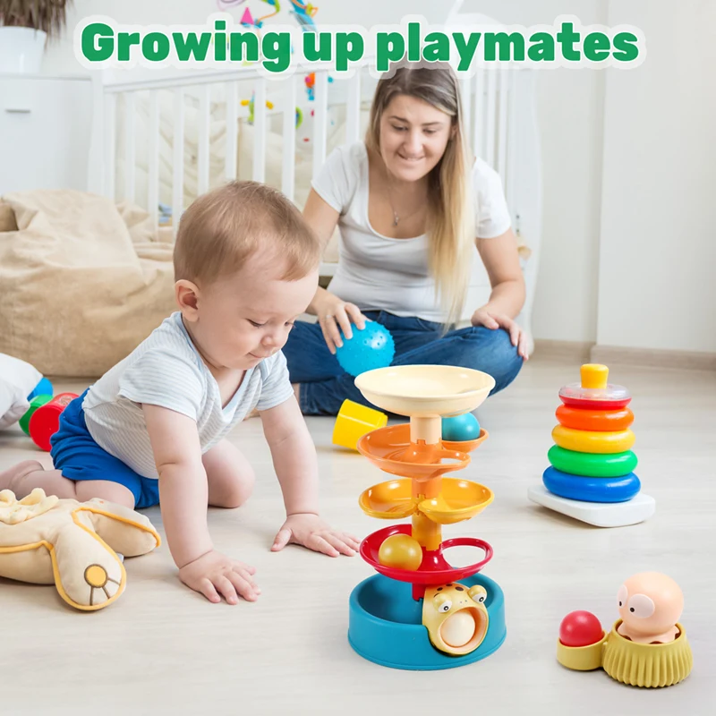 T42C-Littledutch Spiral Tower-Endless Fun With Colorful Stackable Parts For Toddlers