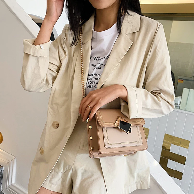 New Fashion Shoulder Bags Thick Chain Messenger Bags for Women 2023 Brand Designer Handbags and Purses Ladies Crossbody Bags