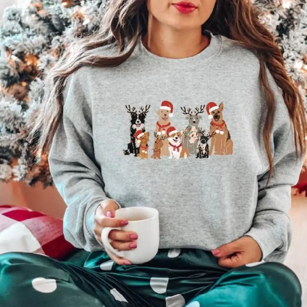 Sweatshirt Christmas Holiday Sweater Casual Street Tracksuit All-Match Harajuku Hoodie Women Hooded Clothing