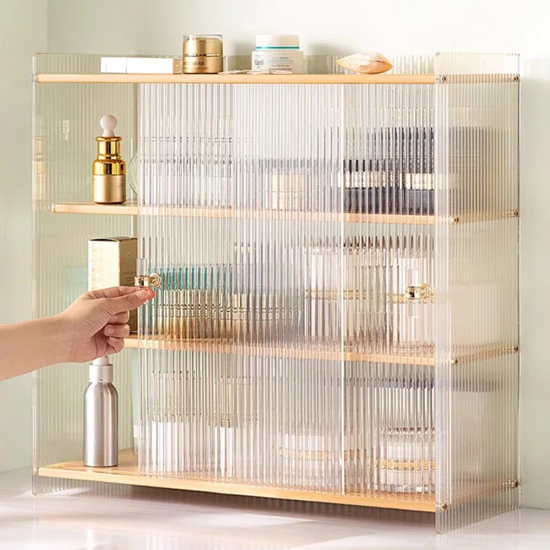

Makeup Organizers Storage Makeup Display Shelf Glass Desk Organizers Kitchen Baskets Organizador De Ropa Storage Supplies CY50SN