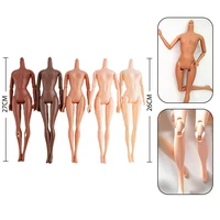 1PC 11 Movable Joints 26/27cm African Doll Nude Body Brown Black Skin Doll Body Skin Children's Pretty Girl Toy Gift 1